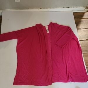 Chicos Vibrant Pink Open Cardigan